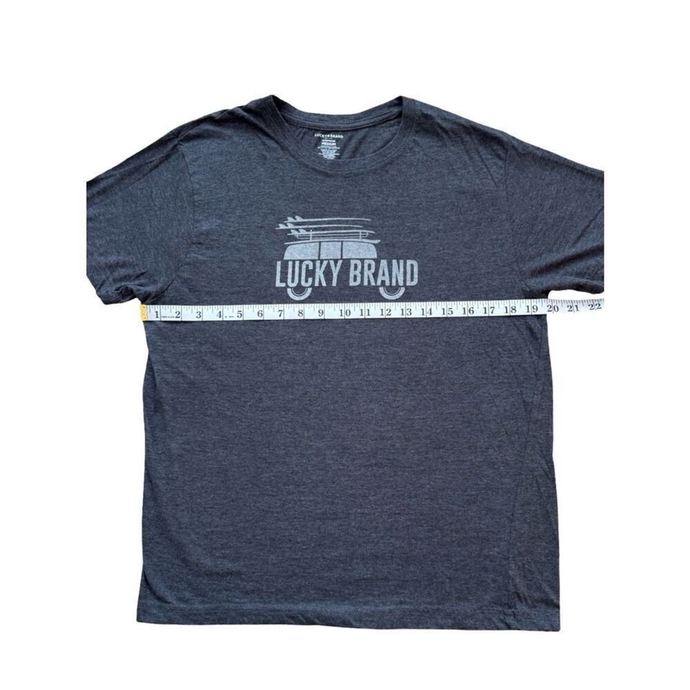 Lucky Brand Mens Grey Graphic Surf Van Tee - Picture 2 of 5